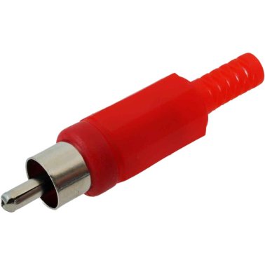 RCA Male Connector to Solder Red Flying JR 1625