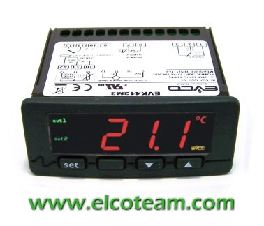 Termoregolatore multisonda a due punti di intervento EVCO EVK412M3 12/24V AC/DC