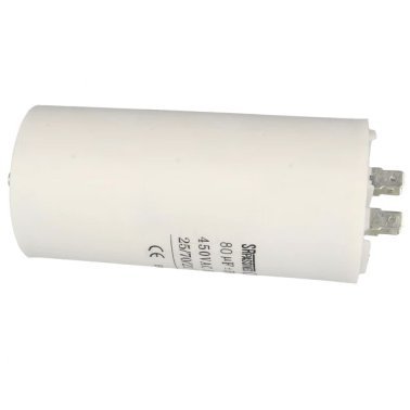 Motor Starting Capacitor 80uF 450VAC 60x120mm with M8 fixing screw