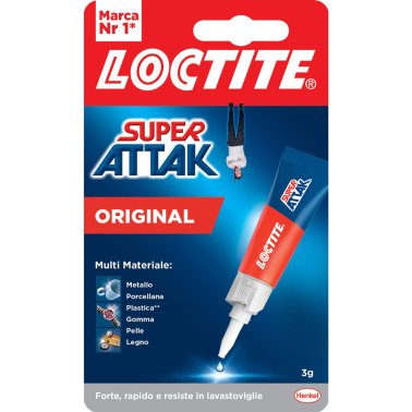 SUPER ATTAK ORIGINAL colla attaccatutto Loctite 3 grammi