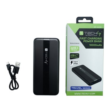Power Bank 10000Mah(2 Pezzi),Batteria Caricatore Portatile Con 4 in 1 USB-C