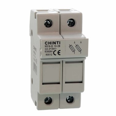 Chint Base Portafusibile 2P 10,3x38 32A 2 moduli DIN