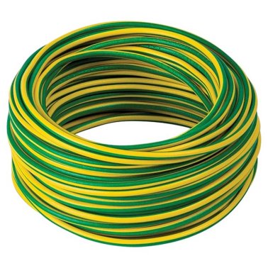 Cavo Unipolare sezione 2,5mm2 colore giallo verde in matassina da  15m