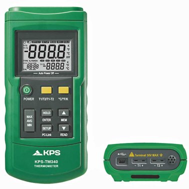 KPS TM340 Termometro Digitale 2 canali con funzione Data Logger