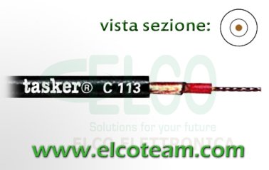 Cavo schermato a spirale 1x0,25 Tasker C113