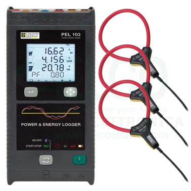 Chauvin Arnoux PEL103 Data Logger di Potenza e d'Energia con MiniFLEX MA193 a Adattatore di Rete 11-0000-417