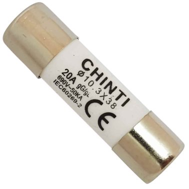 Fusibile cilindrico 0,5A 100kA Tipo gG 10,3x38 Chint 80600C
