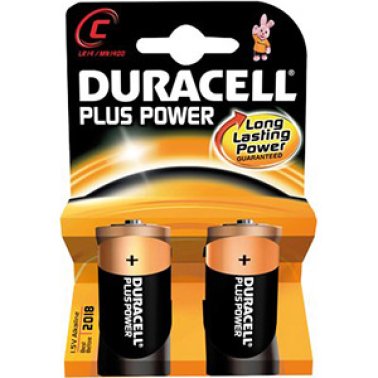 DURACELL PLUS POWER battery Half torch C - Pack of 2 pieces