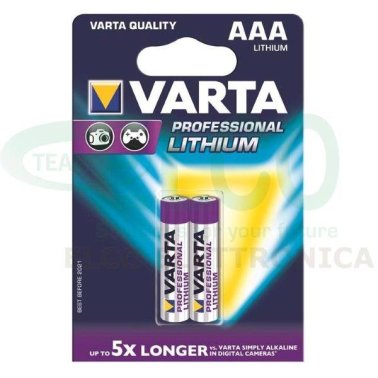 Pila VARTA  PROFESSIONAL LITHIUM  Ministilo AAA - Confezione 2 pezzi