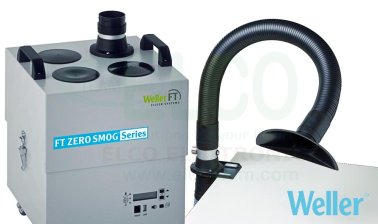 WellerFT Zero Smog 4V set con una cappa a imbuto