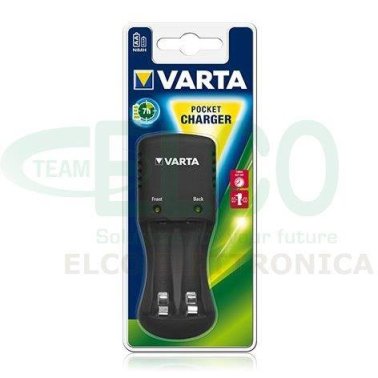 Caricabatterie Ni-MH per 4 batterie AA o AAA VARTA Pocket Charger