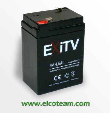 Batteria Ermetica al piombo 6V 4,5 Ah Exitv