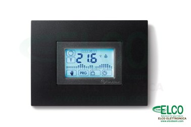 Weekly Recessed Touch Screen Programmable Thermostat Black