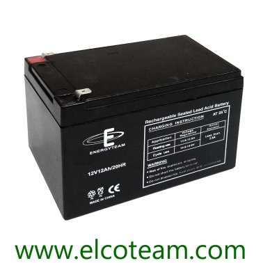 Batteria Ricaricabile al Piombo 12V 12Ah EnergyTeam ET12-12