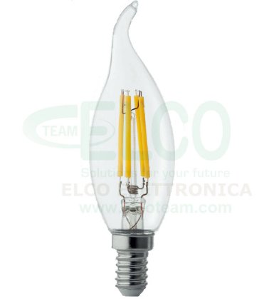 Lampada a Fiamma Wire LED a filamento 4W base E14 - 35W equivalenti