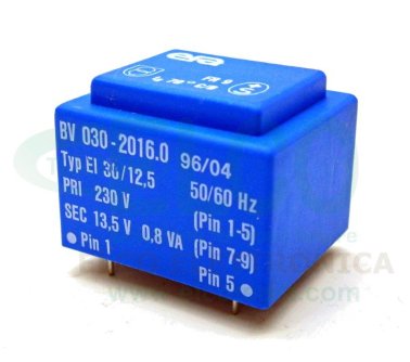 Era EI30 Encapsulated Transformer 0,8VA - 230V - 13,5V