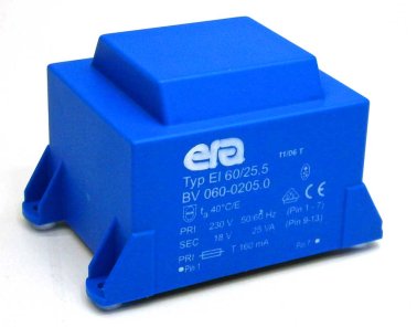 Encapsulated Transformer 230V - 18V - 25VA EI60 Era Pulse BV060-0205.0