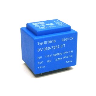 Era Encapsulated Transformer EI30 / 18 2,3VA 115V - 18V