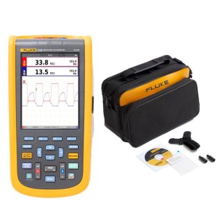 Fluke 123B / S Portable ScopeMeter 20MHz Oscilloscope with Enclosure and Software