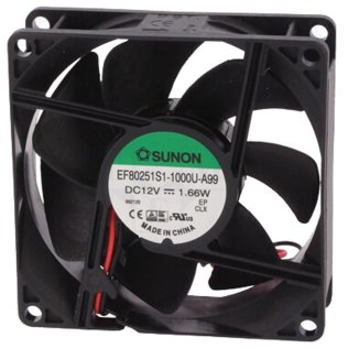 Sunon EF80251SA-1000U-A99 Fan 80X80x25 12VDC on Bronzina