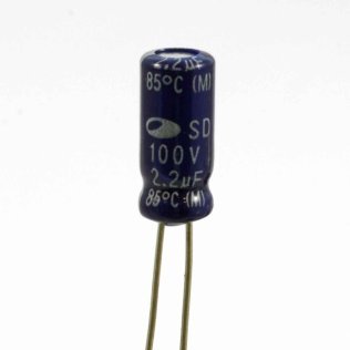 Electrolytic Capacitor 2.2uF 100 Volt 85 ° C Samwha 5x11 Taped