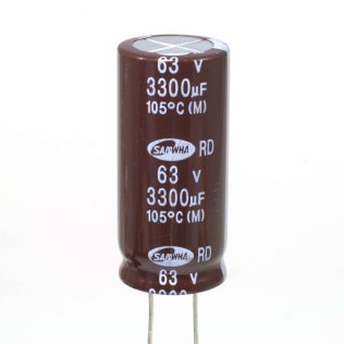 Electrolytic Capacitor 3300uF 63V 105°C Samwha 18x40