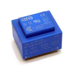 Encapsulated Transformer ERA EI38 / 13,6 4VA - 230V - 6V