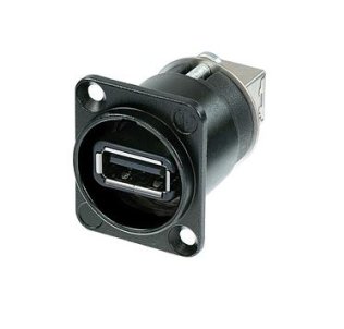 Neutrik NAUSB-WB panel USB socket black