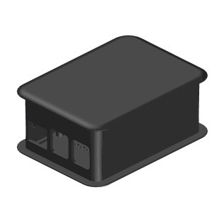 TEK-RPI-X3.9 Black XL Case for Raspberry Pi 3