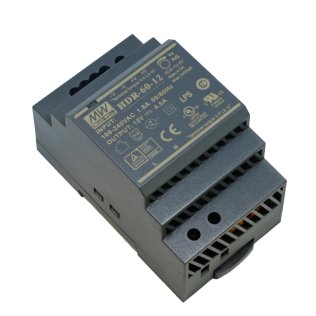Mean Well HDR-60-12 Ultra Compact 12V 4.5A Power Supply from DIN Rail