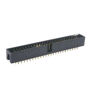 Male connector 50-pole Vertical PCB 2.54 mm pitch for IDC sockets