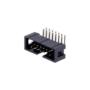 Male connector 14-pole Horizontal 90 ° from PCB pitch 2.54 mm for IDC sockets