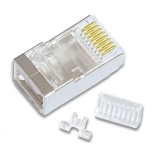 Connettore RJ45 Cat.6 Schermato 8P/8C a Crimpare - Confezione 10 pezzi