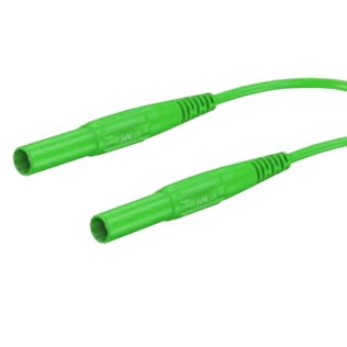Banana-Banana Safety Cable 4mm L = 100cm Green Multi-Contact XMF-414