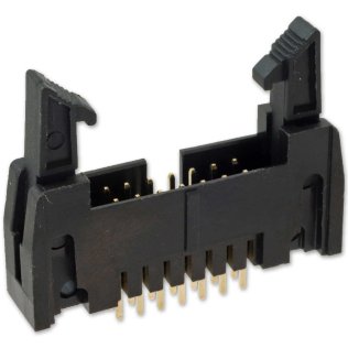 Male connector 10 pole Horizontal 90 ° from PCB pitch 2.54 mm for IDC sockets