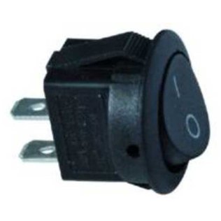 Interruttore rotondo Rocker Switch a Bilancere 2 posizioni 0-1 Nero