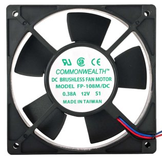 Commonwealth FP-108M/DC Fan 120X120x25 12VDC on Bush