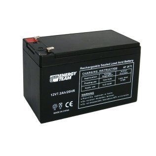 12V 7.2Ah EnergyTeam sealed lead-acid battery