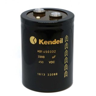 Condensatore Elettrolitico Kendeil K01 3300µF 450VDC con Terminali a Vite K01450332
