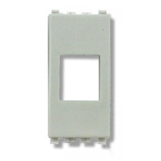 Keystone Adapter Plate for Fruits RJ45 Sockets for Vimar Eikon White