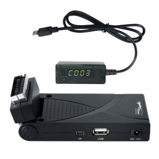 DVB-T2 Digital Terrestrial Decoder with Remote Display and Universal Remote Control for TV