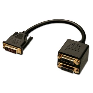 Lindy 41215 Cavo Splitter DVI-D, 2 Porte Passivo