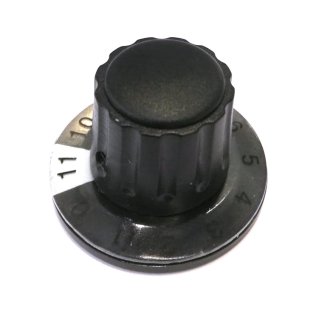 Black Knob Ø22mm with Index Ø36mm Numbered 0-11 at 360 °