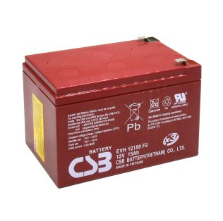 CSB EVH 12150 F2 Batteria CICLICA al piombo 12V 15Ah CSB