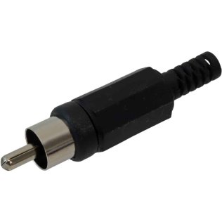 RCA Male Connector to Solder Black Flying JR 1625