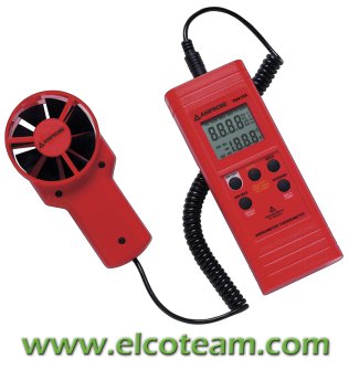 Anemometer with Amprobe TMA10A thermometer