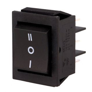 Rocker Switch Bipolare Basculante 3 posizioni 16A 250V Nero I-O-II