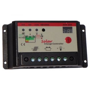 Charge Controller for Solar Panels, 12 / 24V, 10A max