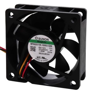 Sunon MF60251V1-1000U-G99 Fan 60x25mm 12VDC Vapo(MagLev) Tacho