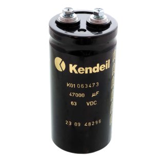 Condensatore elettrolitico 47000uF 63V 51x105mm serie K01 con terminali a vite K01063473
